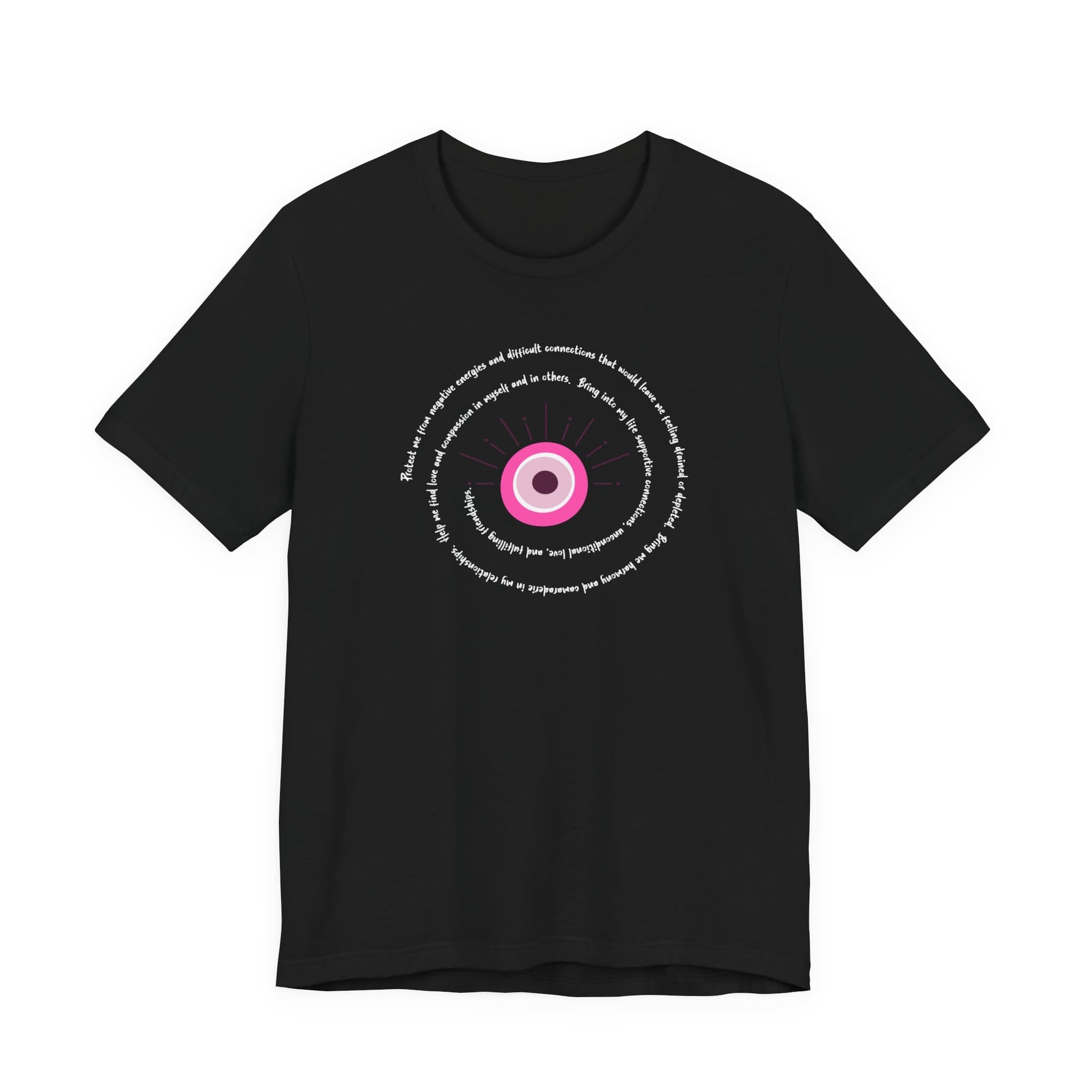 Pink Evil Eye Protection Lightweight T-Shirt - White Text - Image 20
