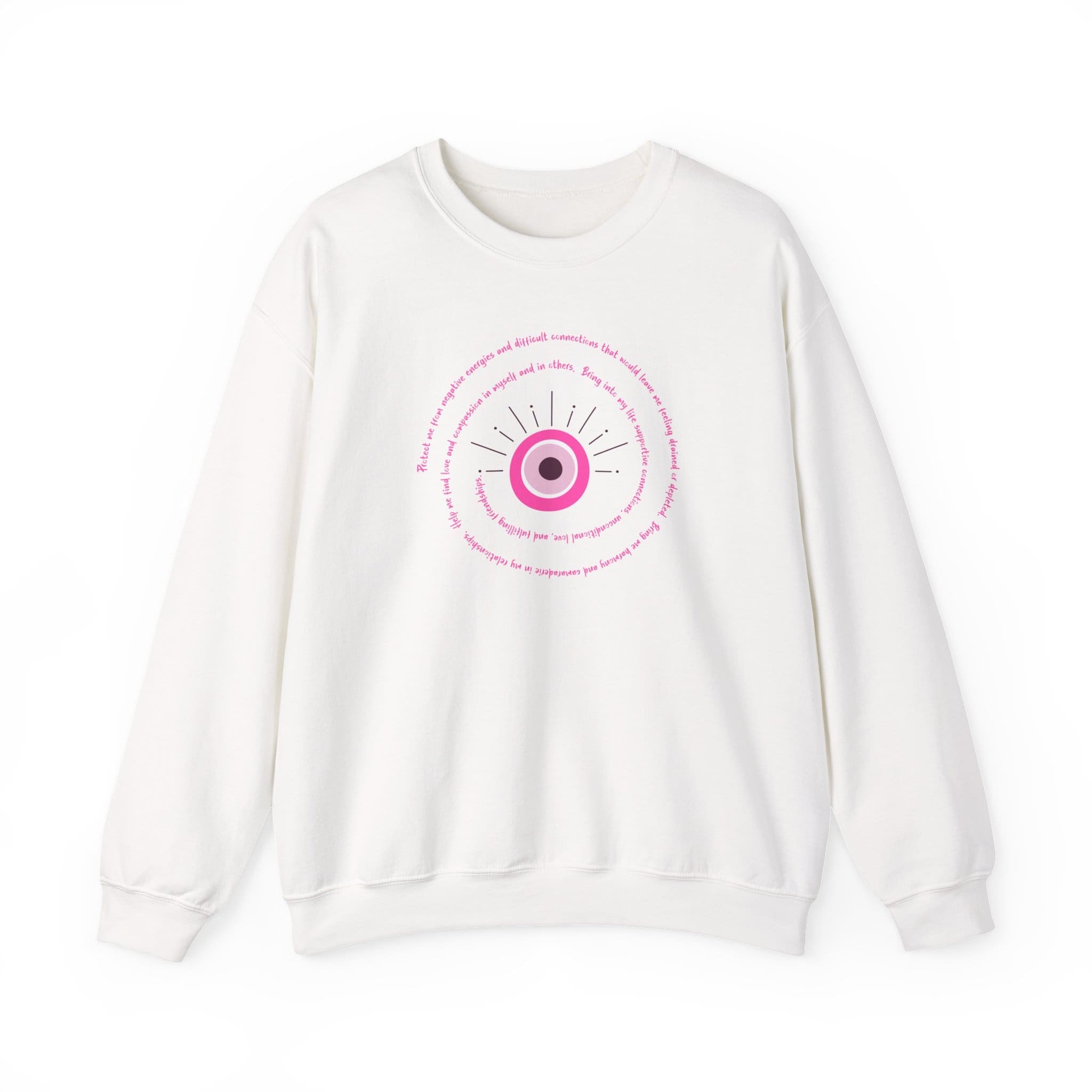 Pink Evil Eye Protection Crewneck Sweatshirt - Image 15