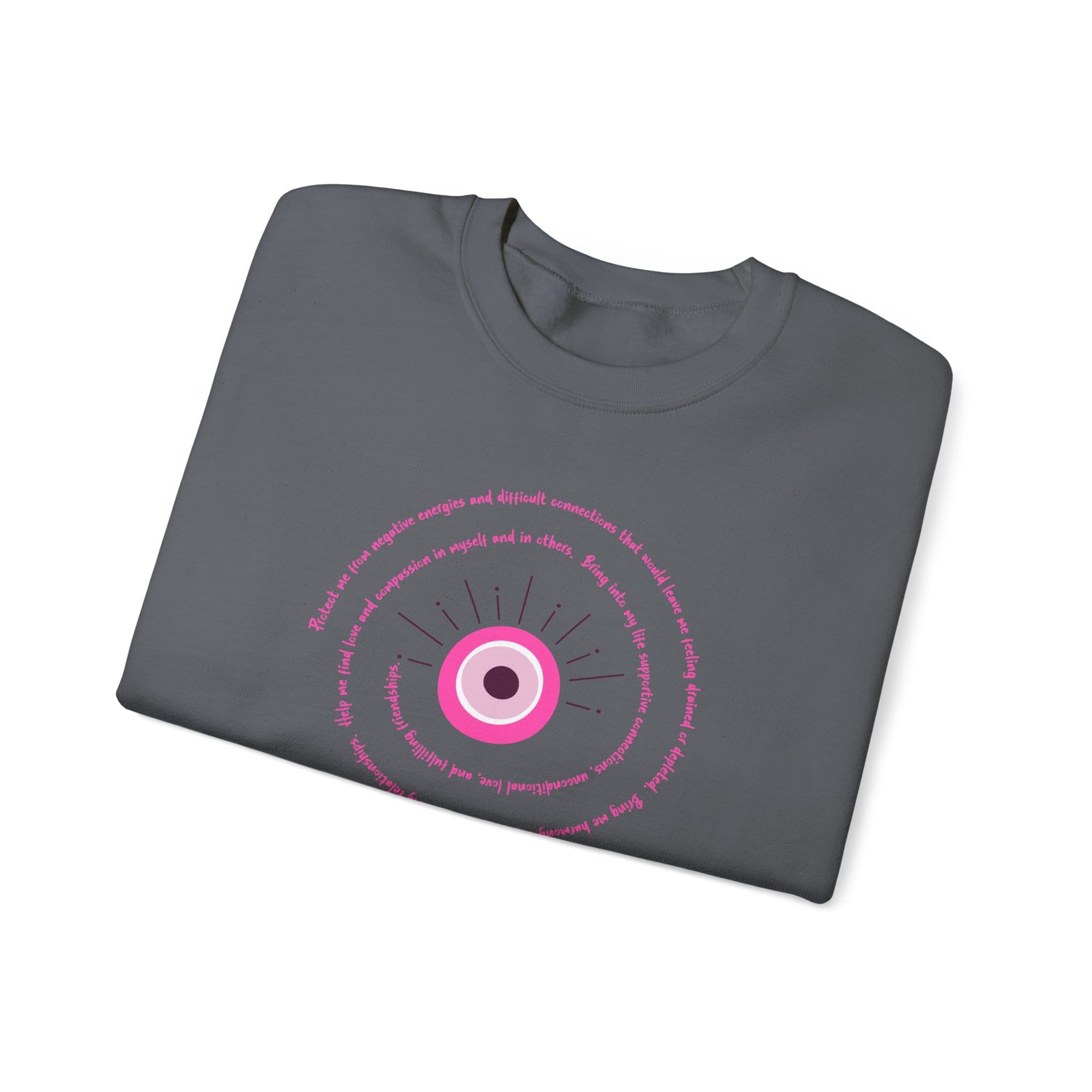 Pink Evil Eye Protection Crewneck Sweatshirt - Image 8