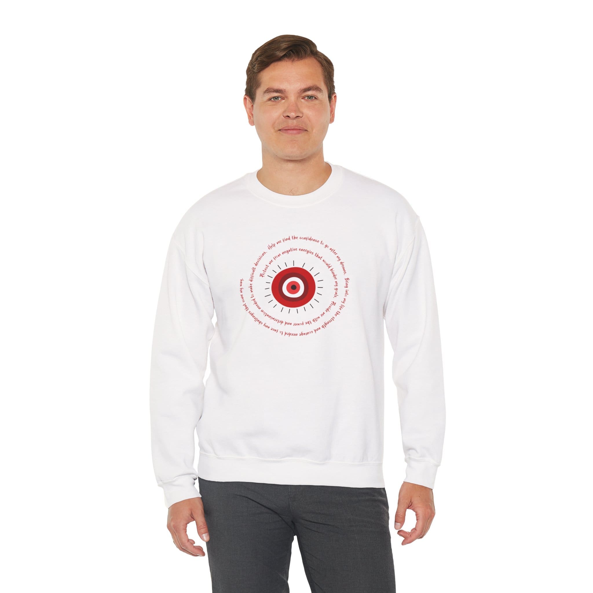 Red Evil Eye Protection Crewneck Sweatshirt - Image 23