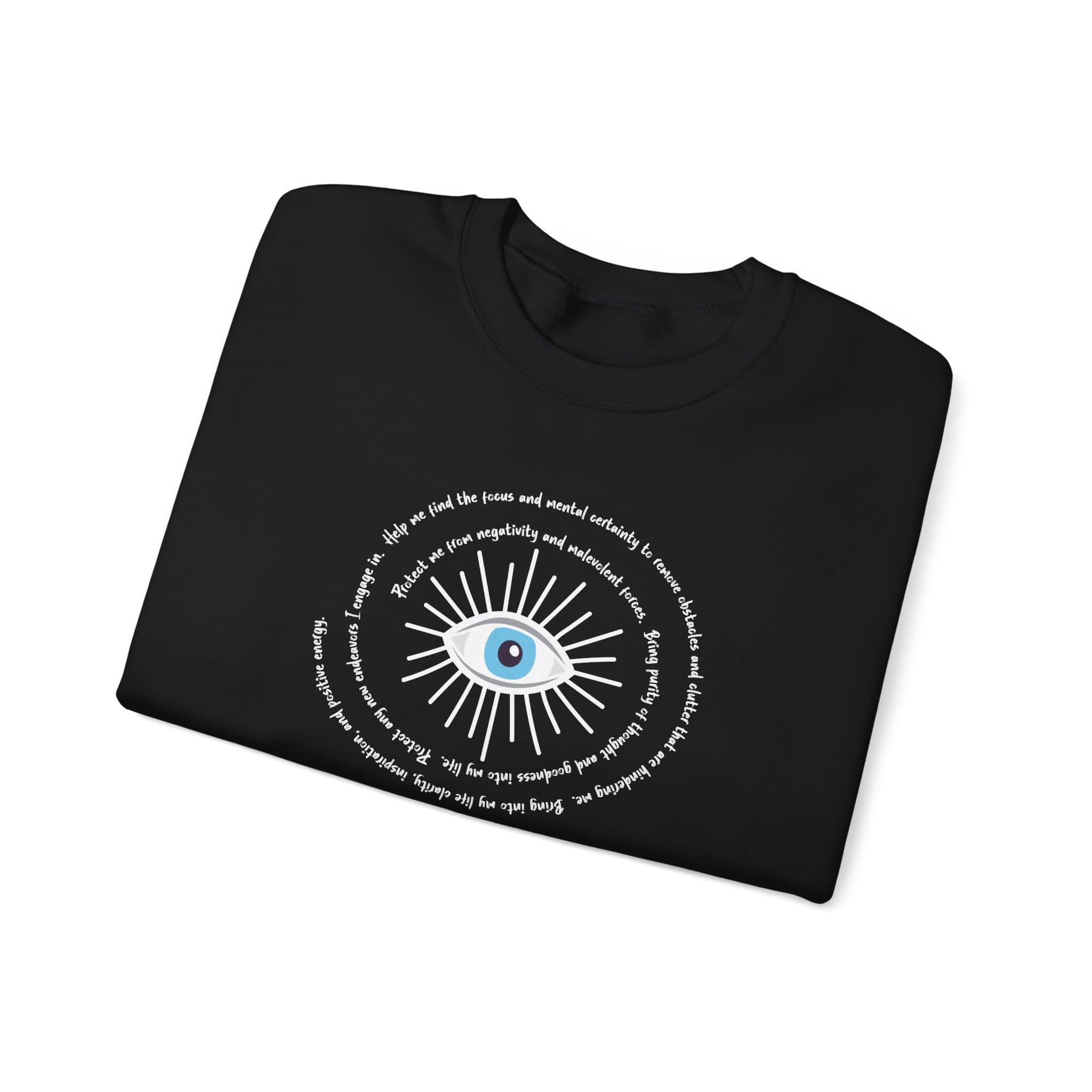 White Evil Eye Protection Crewneck Sweatshirt - Image 16