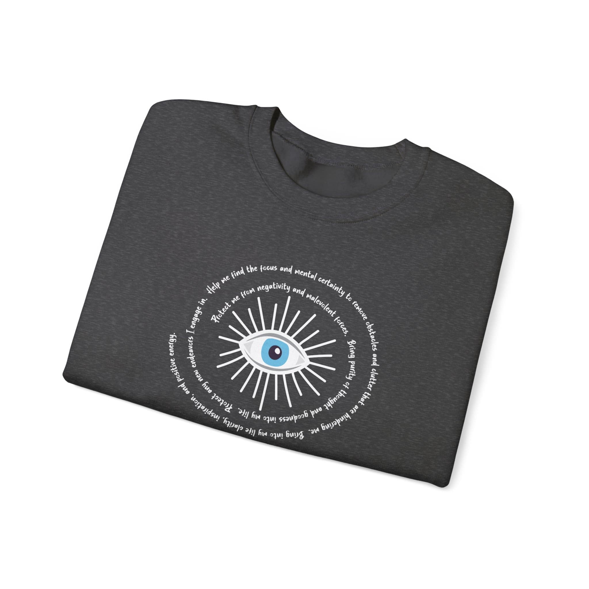 White Evil Eye Protection Crewneck Sweatshirt - Image 21