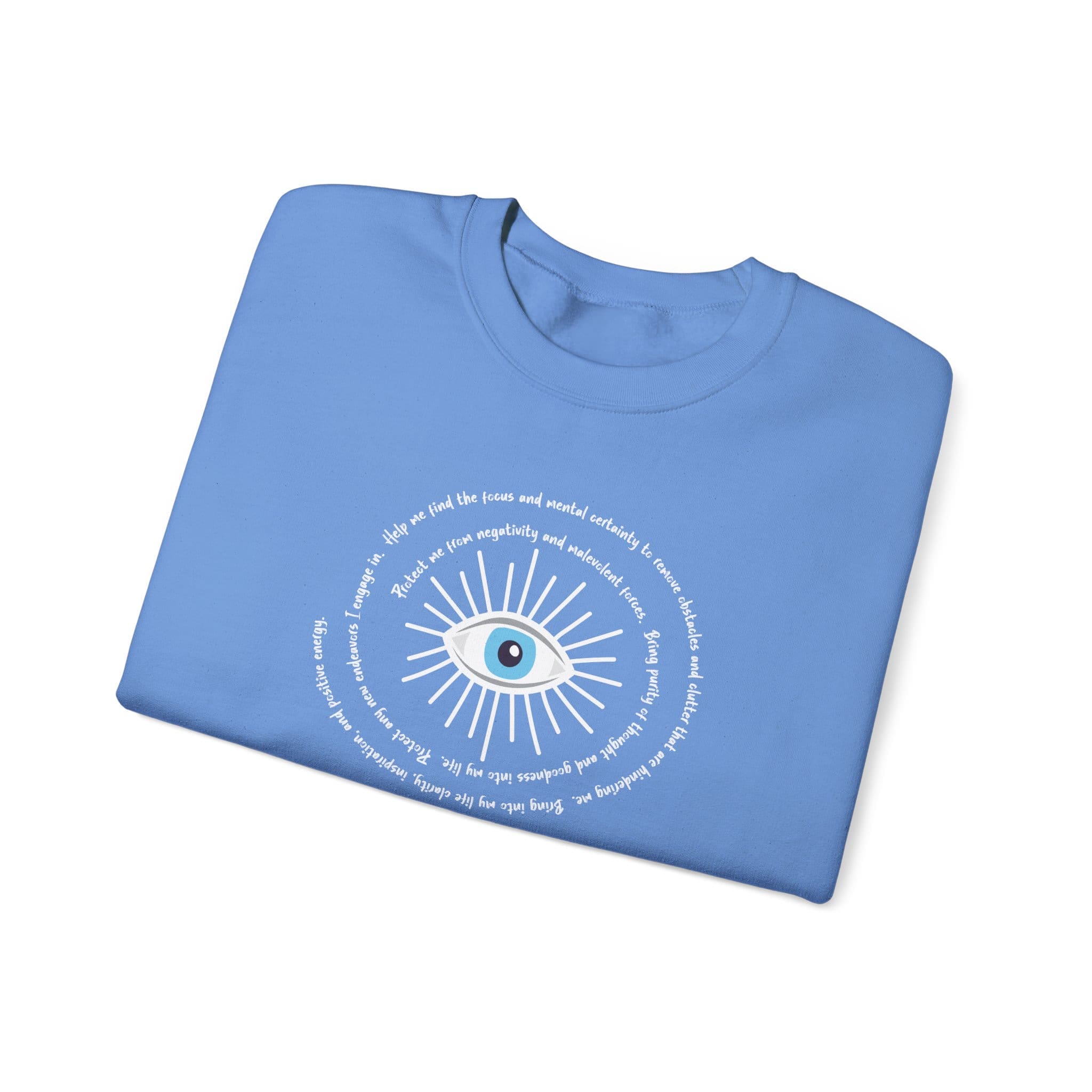 White Evil Eye Protection Crewneck Sweatshirt - Image 4
