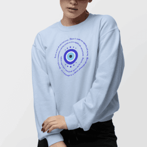 Dark Blue Evil Eye Protection Crewneck Sweatshirt