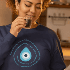 Light Blue Evil Eye Protection Crewneck Sweatshirt