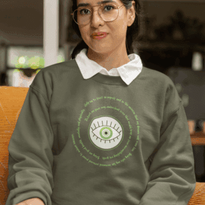 Light Green Evil Eye Protection Crewneck Sweatshirt