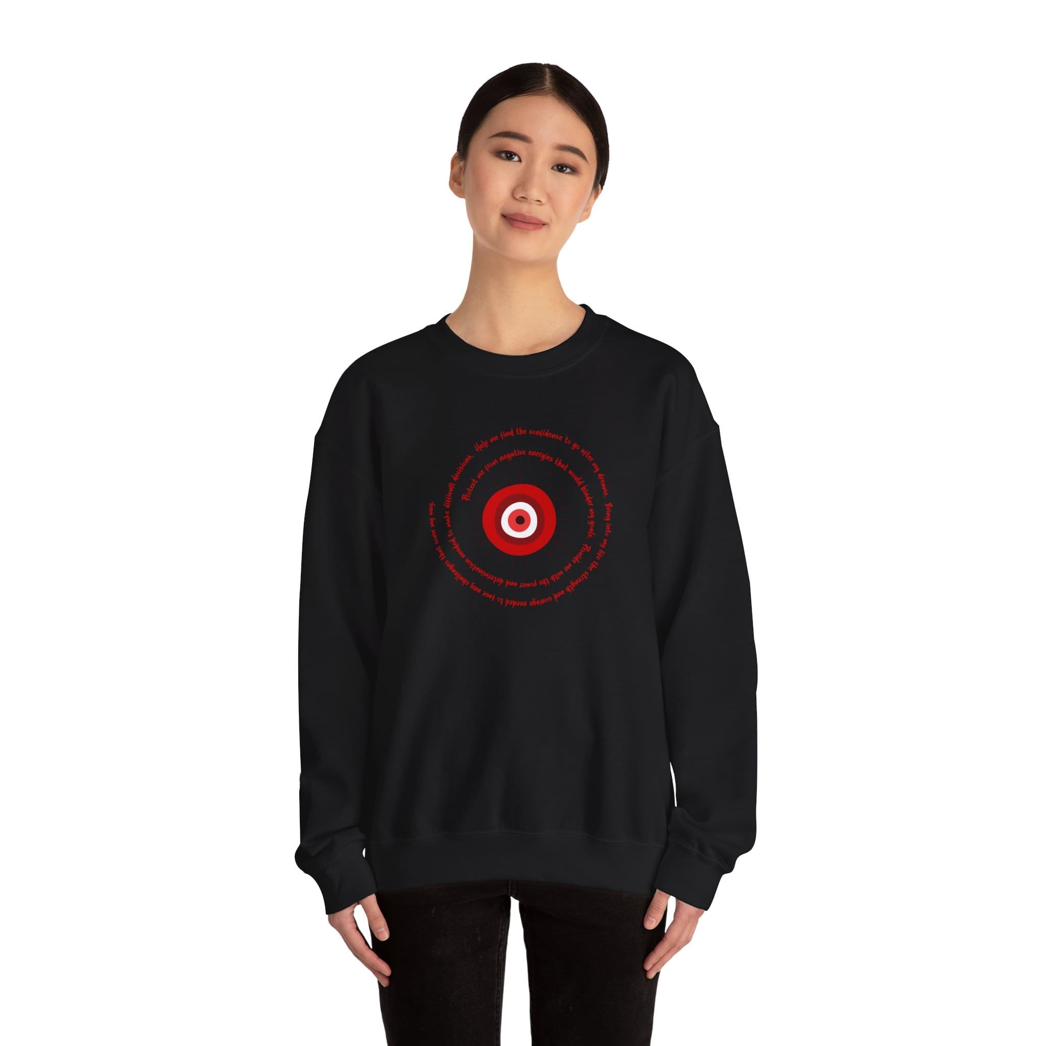 Red Evil Eye Protection Crewneck Sweatshirt - Image 9