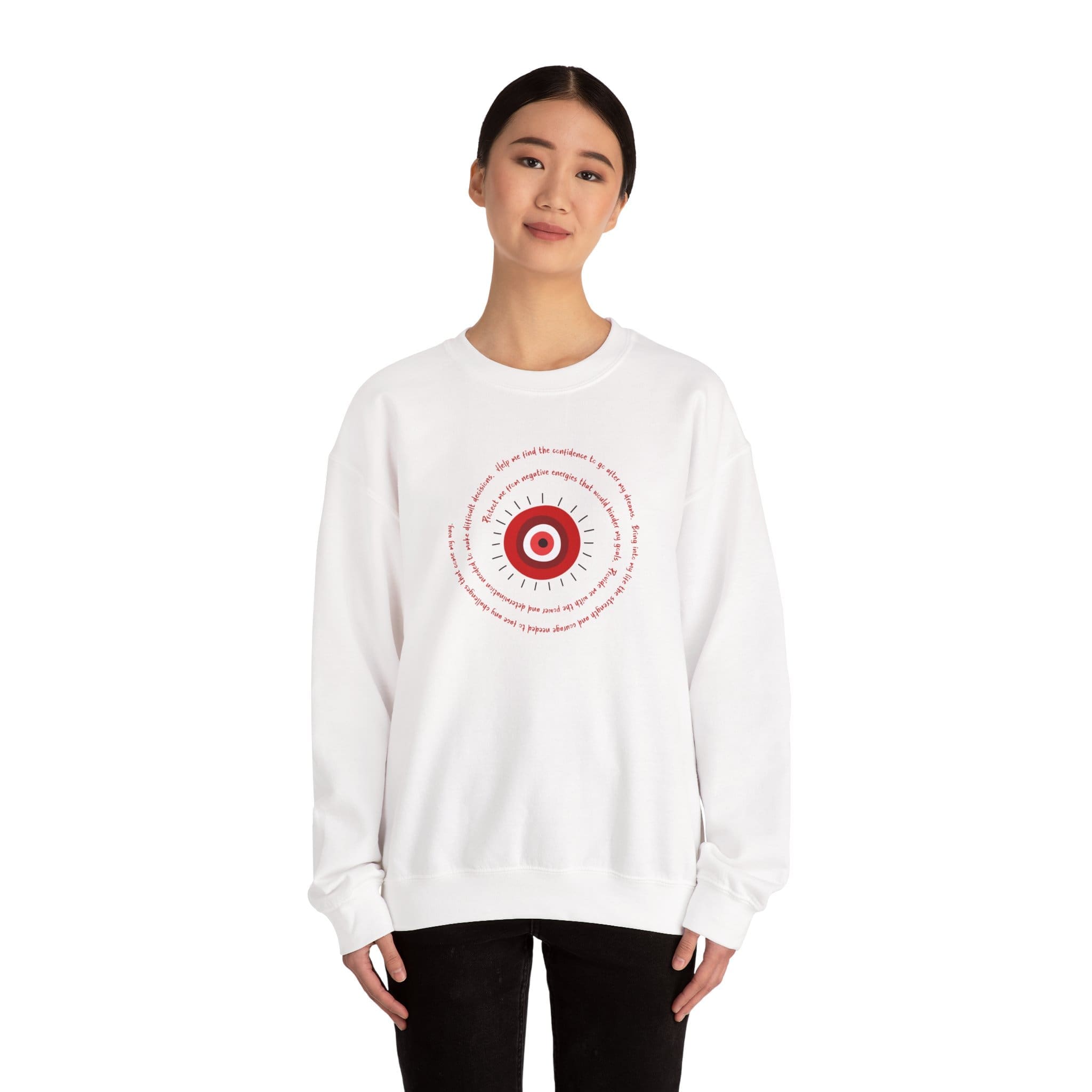 Red Evil Eye Protection Crewneck Sweatshirt - Image 22