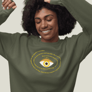 Yellow Gold Evil Eye Protection Crewneck Sweatshirt