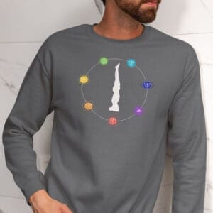Crown Chakra, Yoga Headstand Pose Male - Crewneck Sweatshirt