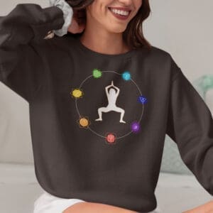Sacral Chakra, Yoga Goddess Pose Female - Crewneck Sweatshirt